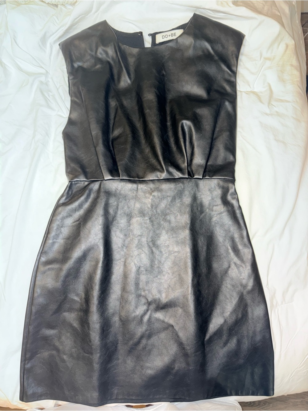 DO+BE Black Faux Leather Mini Dress